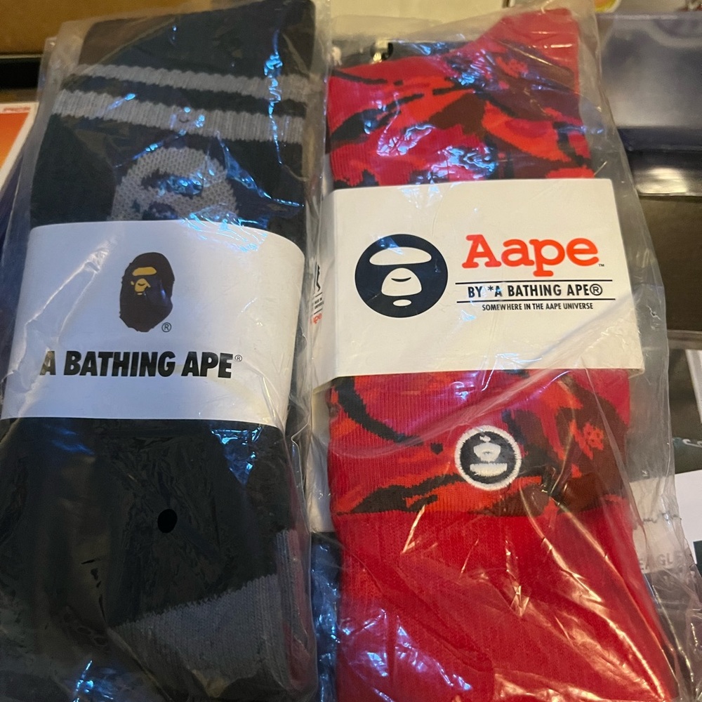 Bape socks x 2
